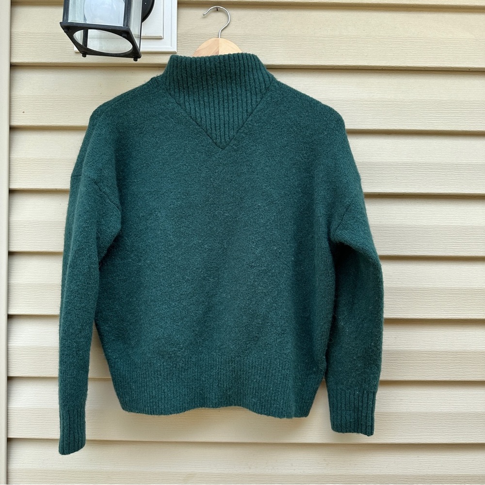 Madewell Dillon Mockneck Pullover Dark Green